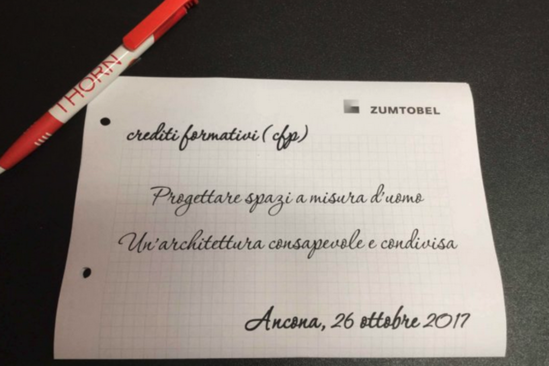 Conferenza con Crediti Formativi ad Ancona, 26 Ottobre 2017